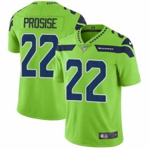 Nike Seahawks -22 CJ Prosise Green Stitched NFL Limited Rush Jersey