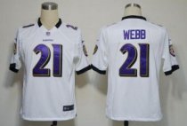 Nike Ravens -21 Lardarius Webb White Stitched NFL Game Jersey