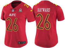 WOMEN'S AFC 2017 PRO BOWL SAN DIEGO CHARGERS #26 CASEY HAYWARD RED GAME JERSEY