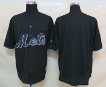 New York Mets Blank Black Fashion Stitched MLB Jersey