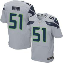 Nike Seattle Seahawks #51 Bruce Irvin Grey Alternate Men‘s Stitched NFL Elite Jersey