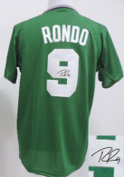 Autographed NBA New Boston Celtics -9 Rajon Rondo Green Stitched NBA Jersey