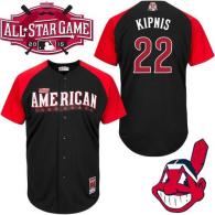Cleveland Indians -22 Jason Kipnis Black 2015 All-Star American League Stitched MLB Jersey