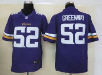 Nike Vikings -52 Chad Greenway Purple Team Color Stitched NFL Limited Jersey