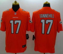 Nike Miami Dolphins -17 Ryan Tannehill Orange Alternate NFL Limited Jersey