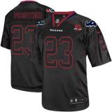 Nike Houston Texans #23 Arian Foster Lights Out Black With 10th Patch Men's Stitched NFL Elite Jerse