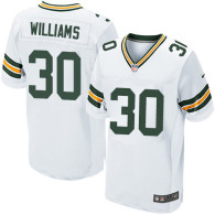 Nike Packers -30 Jamaal Williams White Stitched NFL Elite Jersey