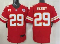 Nike Kansas City Chiefs #29 Eric Berry Red Team Color With C Patch Men's Stitched NFL Elite Jersey