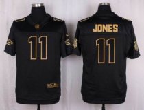 Nike Atlanta Falcons 11 Julio Jones Black Stitched NFL Elite Pro Line Gold Collection Jersey