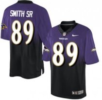 Nike Ravens -89 Steve Smith Sr Purple Black Men Stitched NFL Elite Fadeaway Fashion Jersey
