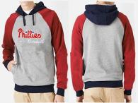 Philadelphia Phillies Pullover Hoodie Grey Red