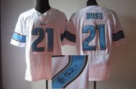Nike Detroit Lions #21 Reggie Bush White Men's Stitched NFL Elite Autographed Jersey