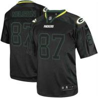 Nike Green Bay Packers #87 Jordy Nelson Lights Out Black Men's Stitched NFL Elite Jersey