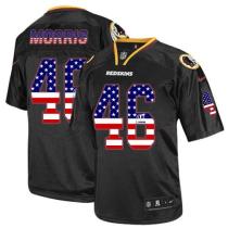Nike Washington Redskins -46 Alfred Morris Black Men's Stitched NFL Elite USA Flag Fashion Jersey