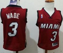 Toddler Miami Heat -3 Dwyane Wade Red Stitched NBA Jersey