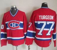 Montreal Canadiens -77 Pierre Turgeon Red CCM Throwback Stitched NHL Jersey