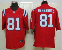 Nike Patriots -81 Aaron Hernandez Red Alternate Stitched NFL Limited Jersey