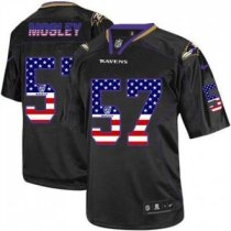 Nike Baltimore Ravens -57 CJ Mosley Black NFL Elite USA Flag Fashion Jersey