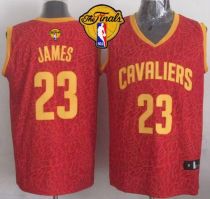Cleveland Cavaliers -23 LeBron James Red Crazy Light The Finals Patch Stitched NBA Jersey