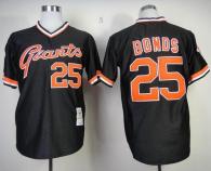 Mitchell And Ness San Francisco Giants #25 Barry Bonds Black Throwback Stitched MLB Jersey
