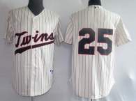 Minnesota Twins -25 Jim Thome Stitched Cream MLB Jersey