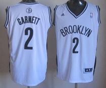 Revolution 30 Brooklyn Nets -2 Kevin Garnett White Home Stitched NBA Jersey