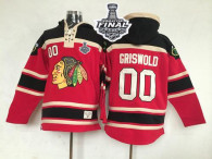Chicago Blackhawks -00 Clark Griswold Red Sawyer Hooded Sweatshirt 2015 Stanley Cup Stitched NHL Jer