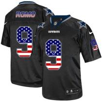 Nike Dallas Cowboys #9 Tony Romo Black Men's Stitched NFL Elite USA Flag Fashion Jersey