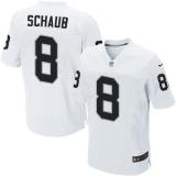 Nike Oakland Raiders #8 Matt Schaub White Men's Stitched NFL Elite Jersey