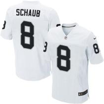 Nike Oakland Raiders #8 Matt Schaub White Men's Stitched NFL Elite Jersey