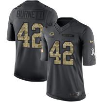Green Bay Packers -42 Morgan Burnett Nike Anthracite 2016 Salute to Service Jersey