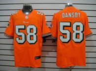Nike Dolphins -58 Karlos Dansby Orange Alternate Stitched NFL Elite Jersey