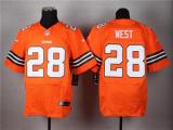 Nike Cleveland Browns -28 Terrance West Orange Alternate Men's Stitched NFL Elite Jersey
