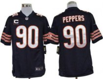 Nike Bears -90 Julius Peppers Navy Blue Team Color With C Patch Stitched NFL Game Jersey