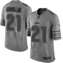 Nike Lions -21 Ameer Abdullah Gray Stitched NFL Limited Gridiron Gray Jersey