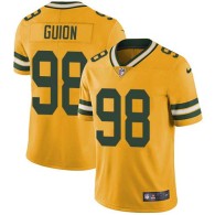 Nike Packers -98 Letroy Guion Yellow Stitched NFL Limited Rush Jersey