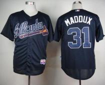 Atlanta Braves #31 Greg Maddux Blue Cool Base Stitched MLB Jersey