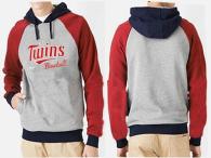 Minnesota Twins Pullover Hoodie Grey & Red
