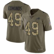 Nike Bills -49 Tremaine Edmunds Olive Camo Stitched NFL Limited 2017 Salute To Service Jersey