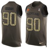 Nike Browns -90 Emmanuel Ogbah Green Stitched NFL Limited Salute To Service Tank Top Jersey