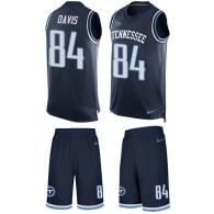 Nike Titans -84 Corey Davis Navy Blue Alternate Stitched NFL Limited Tank Top Suit Jersey
