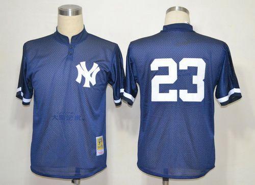 Mitchell And Ness 1995 New York Yankees -23 Don Mattingly Blue Throwback Stitched MLB Jersey