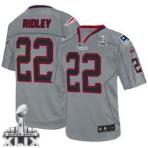 Nike New England Patriots -22 Stevan Ridley Lights Out Grey Super Bowl XLIX Mens Stitched NFL Elite
