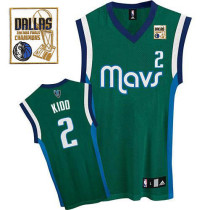 Dallas Mavericks 2011 Champion Patch -2 Jason Kidd Green Stitched NBA Jersey