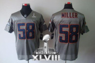 Nike Denver Broncos #58 Von Miller Grey Shadow Super Bowl XLVIII Men's Stitched NFL Elite Jersey