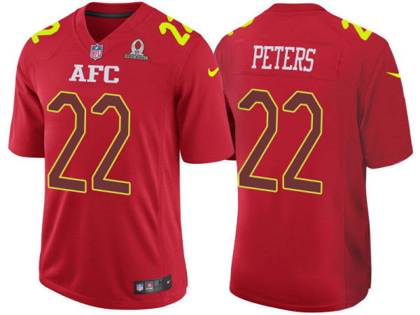 2017 PRO BOWL AFC MARCUS PETERS RED GAME JERSEY