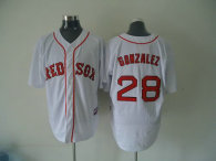 Boston Red Sox #28 Adrian Gonzalez White Stitched MLB Jersey
