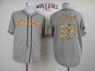 San Francisco Giants #16 Angel Pagan Grey USMC Cool Base W 2014 World Series Patch Stitched MLB Jers