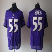 Nike Ravens -55 Terrell Suggs Purple Team Color Stitched NFL Elite Jersey