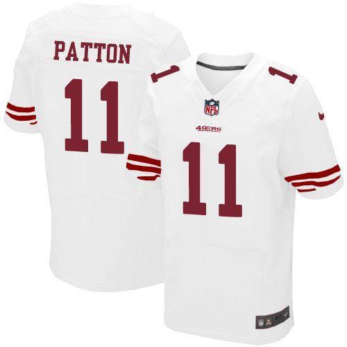 Nike San Francisco 49ers #11 Quinton Patton White Men‘s Stitched NFL Elite Jersey